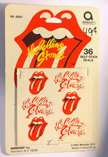 ROLLING STONES 1983 TONGUE DECALS STICKERS VINTAGE ROCK & ROLL NOS, MIP #2