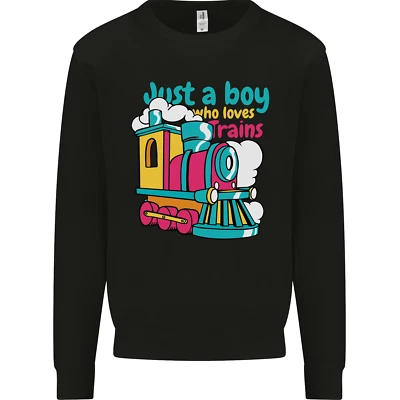Just A Junge Wer Loves Züge Spotter Motor Herren Sweatshirt Pulli - Bild 1 von 4
