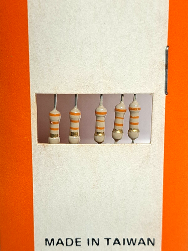 Archer Radio Shack resistor 1/4 watt, 5% Tol., 33K, Cat. No. 271-1341, NOS - Picture 4 of 6