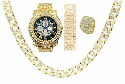 The Royalty Bling-ed Out Round Luxury Watch and Jewelry Gift  display picture 3