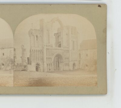 West Front Castle Acre Priory Norfolk England Stereoview