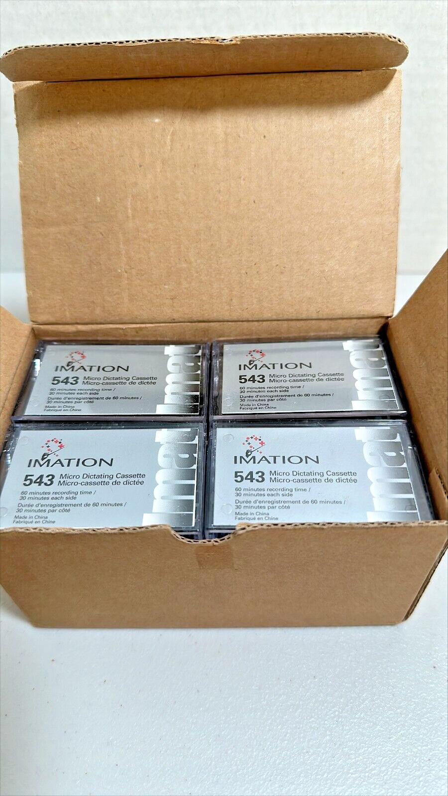 Imation 543 Micro Dictating 20-Cassettes 60 mins *New Unused*