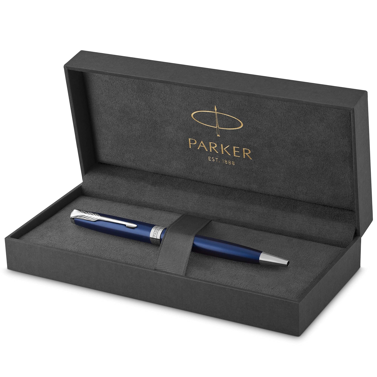 Parker Sonnet Ballpoint Pen   Blue Lacquer with Palladium Trim   Medium Point Bl