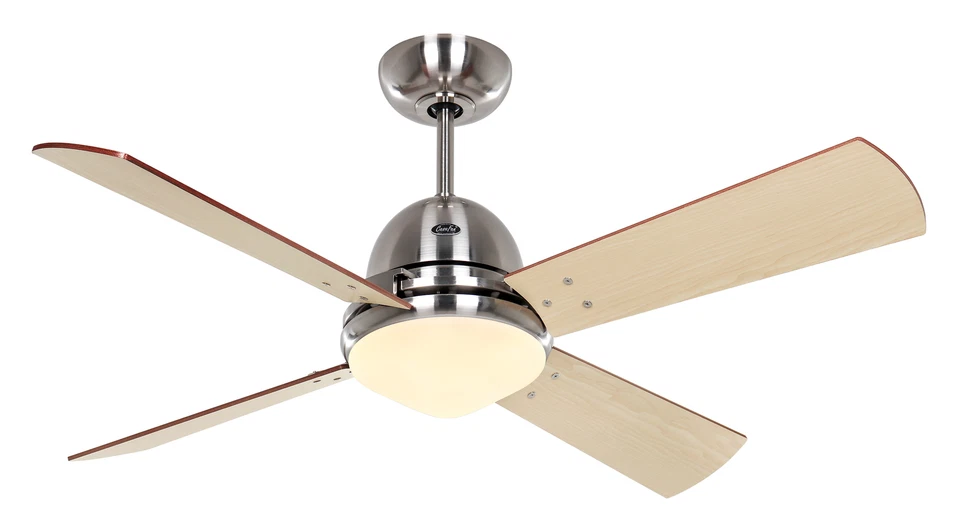 Ventilatore con Illuminazione Libeccio 120cm Cromo Telecomando Ventola Leise - Immagine 3 di 4