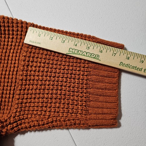 Michael Kors Sweater Cardigan Womens Medium Toggles Pockets Short Sleeve Orange - Picture 6 of 8