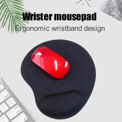 Computer schwarz Komfort Handballenauflage Stützmatte Mauspad für PCs Laptop UK