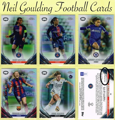 Topps Chrome 2023-24   UEFA WOMEN'S CHAMPIONS LEAGUE REFRACTOR   Fußball Karten