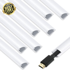 136In Corner Cable Concealer Cord Hider Raceway 8x17In Paintable for Wall &Floor