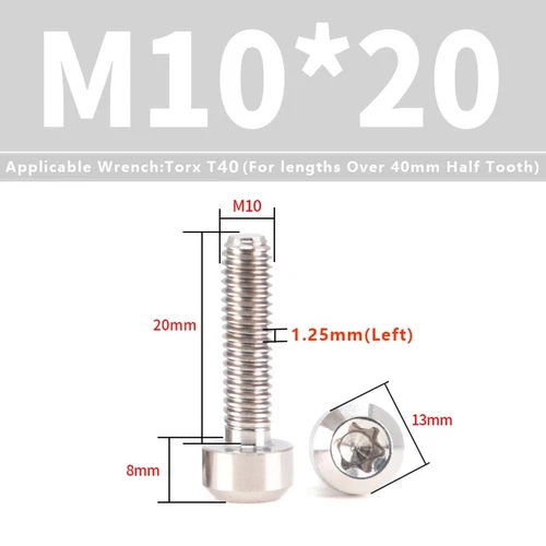M4M5M6M8M10 Titanium Bolts Taper Cone Socket Head Motorcycle Modification Screws - Picture 203 of 205