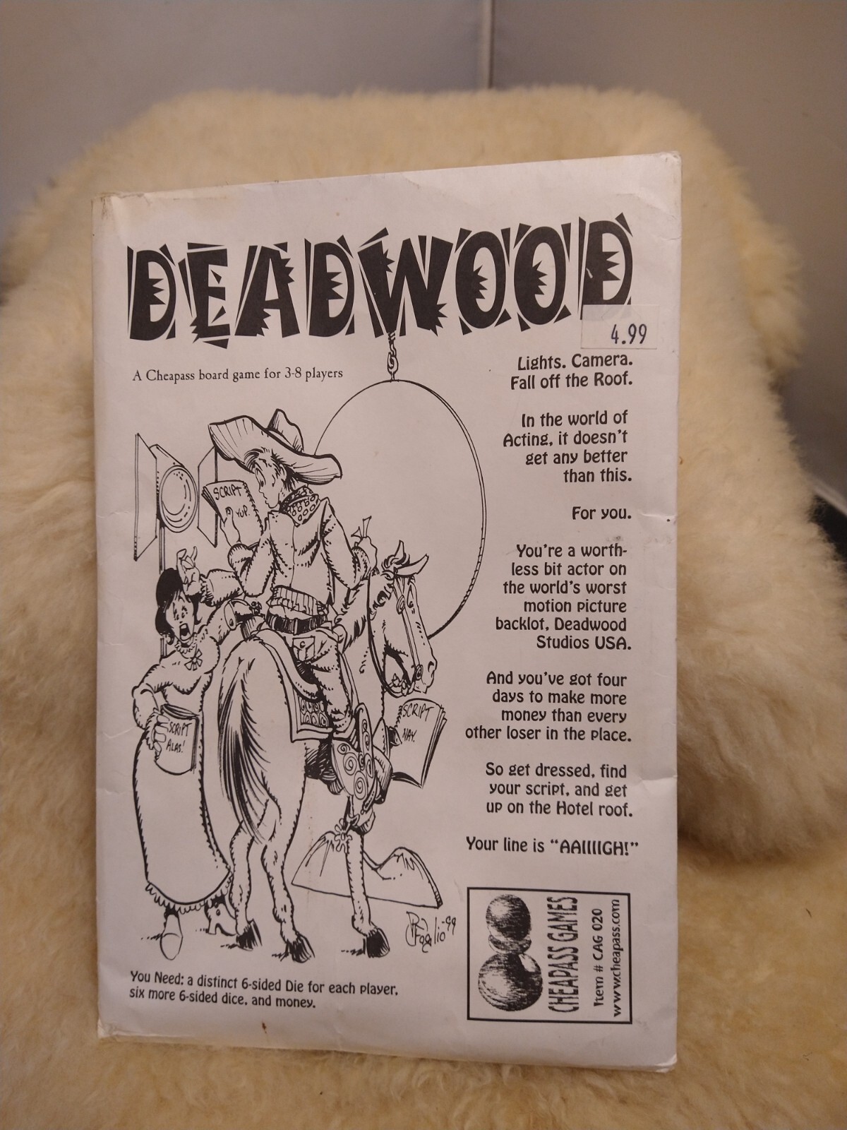 DEADWOOD BOARD GAME A CHEAPASS BOARD GAME FOR 3-8 PLAYERS - GOOD  CONDITION!! | eBay