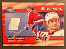 DALE HUNTER 2002-03 FLEER THROWBACKS STICKWORK - 2