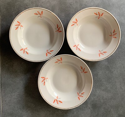 Set of 3 Soviet plates with a floral pattern, D24. Polonsk factory