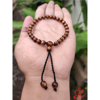 Genuine Sea Rattan 6mm Beads Bracelet Handmade Indonesia Tali Arus