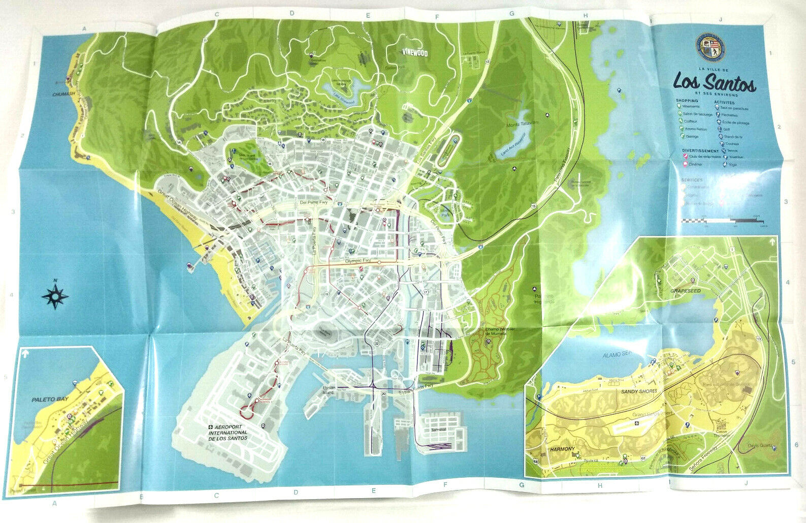 Duża Mapa Papierowa GTA V 5 PS3 XBOX ONE - 11235888385 - oficjalne archiwum  Allegro