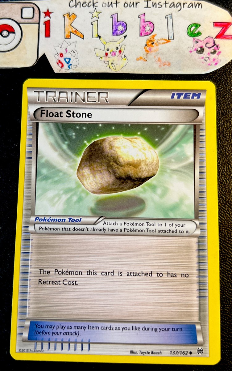 float stone pokemon card Float Stone 137/162 LP Non Holo MC/OFC XY Breakthrough Pokémon Card!