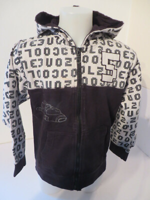 DopoDopo ° Kapuzenjacke Hoodie Gr. 128 schwarz-weiß Jungen Kleidung Sweatjacke