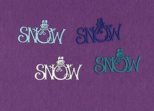 SNOW snowman die cuts scrapbook cards