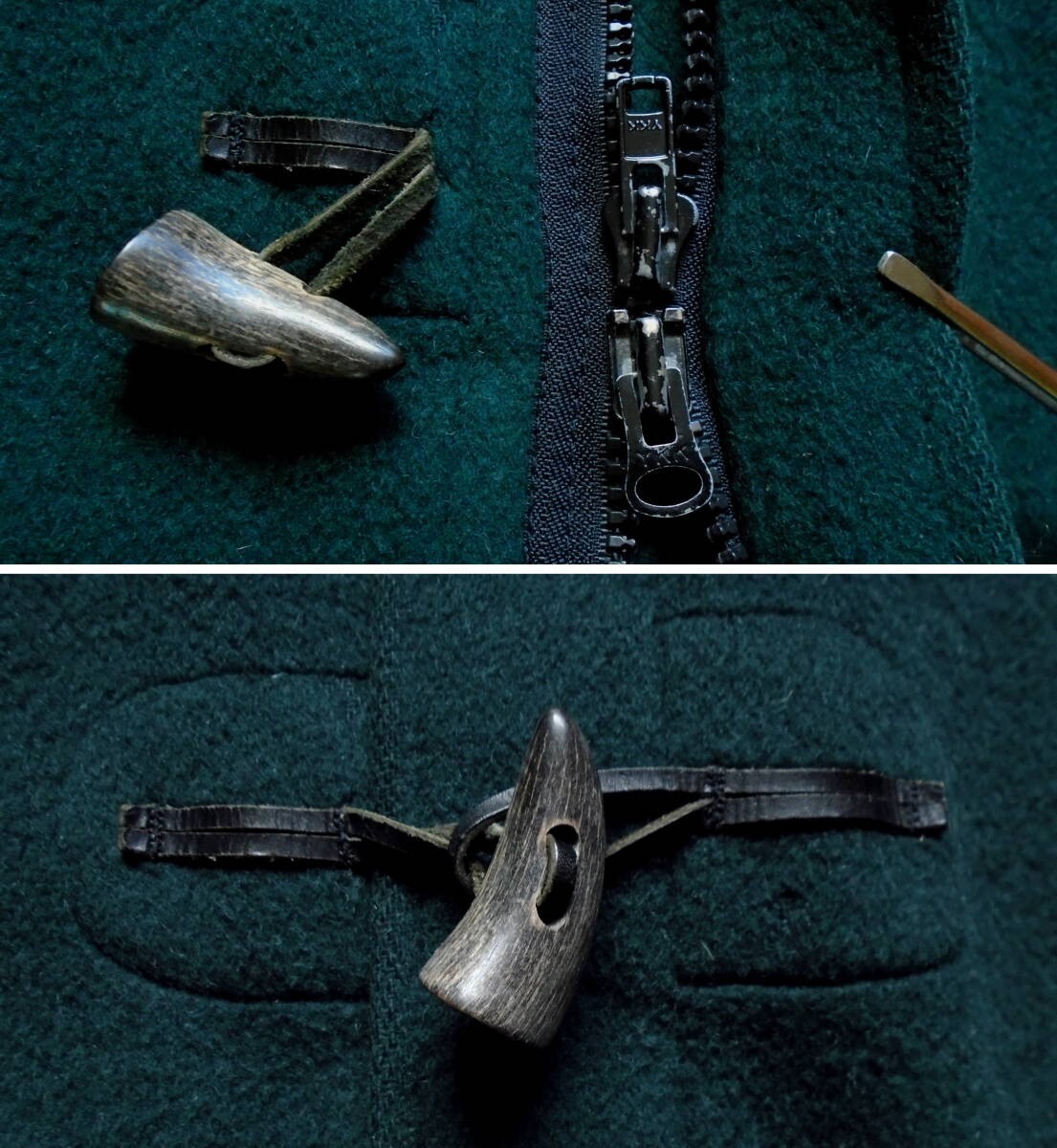 Vintage 80s Brooks Brothers Wool Hooded Duffle Coat 44 Made