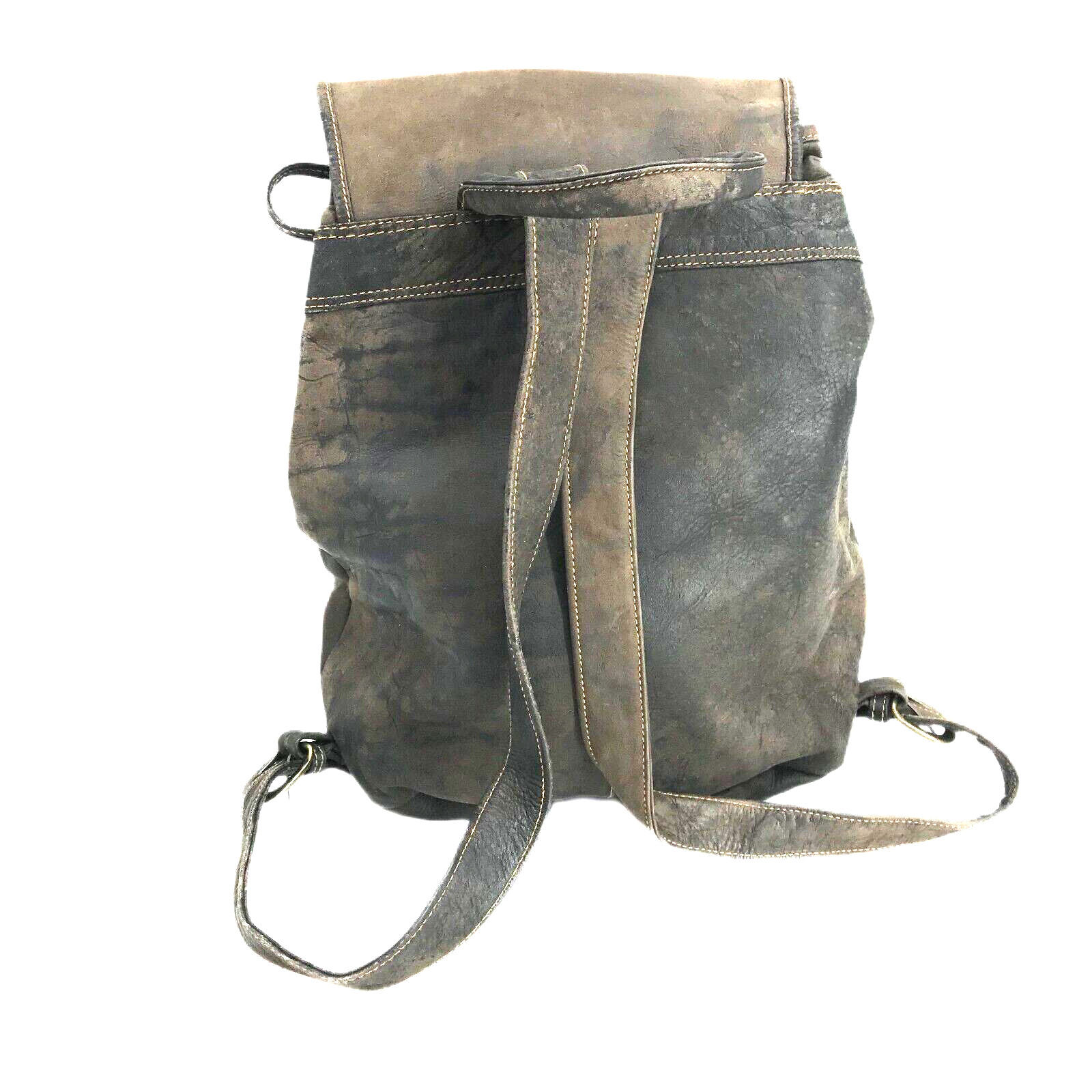 Backpack Handcrafted Large Rucksack Thick Brown W… - image 3