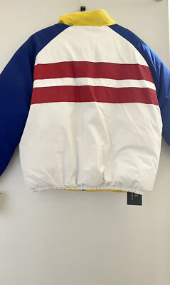 Polo Ralph Lauren Reversible Color Blocked Stripe Down Bomber