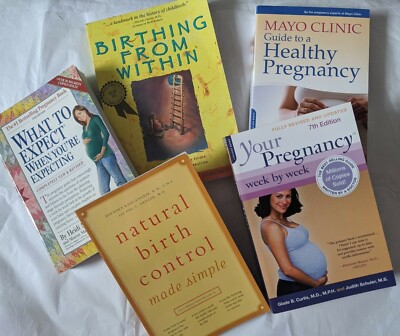 HAVING A BABY & Pregnancy BOOK LOT of Five Paperback Books - Great Condition!