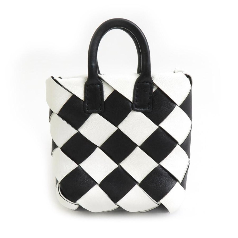 BOTTEGA VENETA Tote Bag Charm Key Ring Intrecciato Leather BOTTEGA VENETA Tote Bag Charm Key Ring Intrecciato Leather