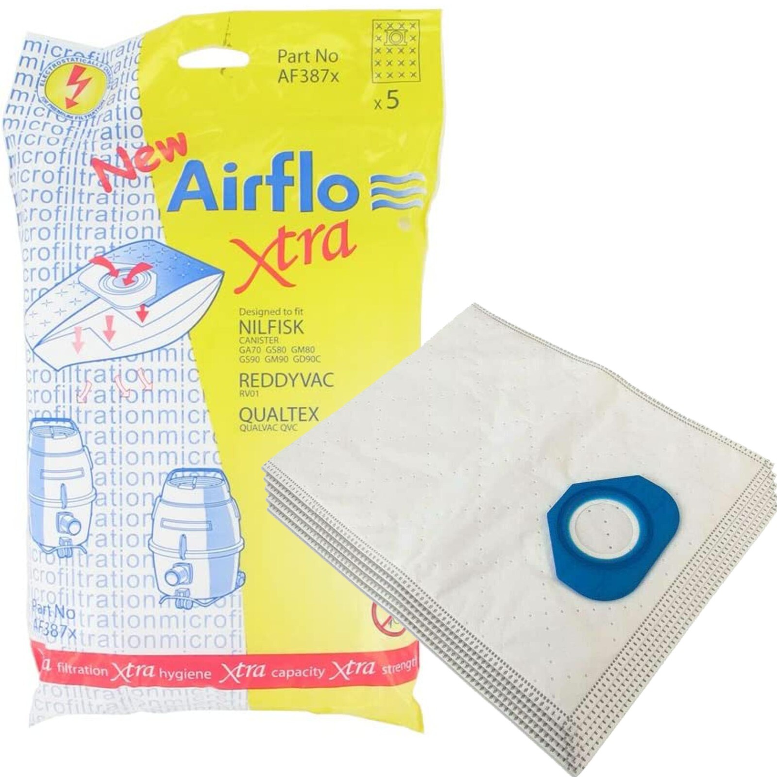 Bags Nilfisk GM80 GS80 GS90 GM90 Cloth Fabric Vacuum Cleaner Hoover