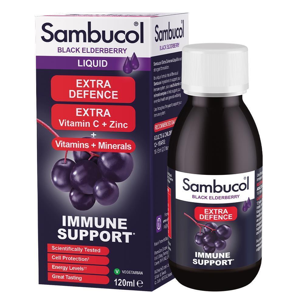 Sambucol Black Elderberry Extra Defence Immune Support Liquid - 120Ml - Image 2