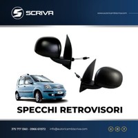 Paar RüCkspiegel Sx+Dx Mechanisch Schwarz Fiat Panda 169 09>12