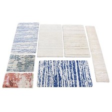 2'1"x2'1" One Lot of Five Samples Wool and Silk Hand Knotted Modern Rugs R80597