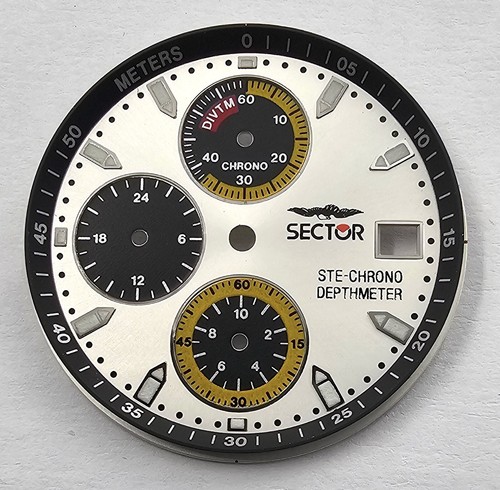 NOS Sector STE- CHRONO Depthmeter esfera sphere 5215330002 dial watch vintage