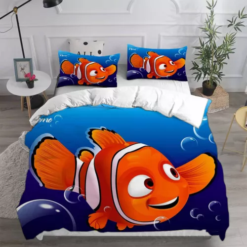 Kids 3D Finding Nemo Bedding Set Bedroom Duvet Cover Single Double Pillowcase - Picture 5 of 11
