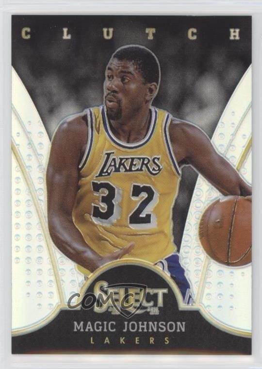 2013-14 Panini Select Clutch Silver Prizm Magic Johnson #15 HOF r0j