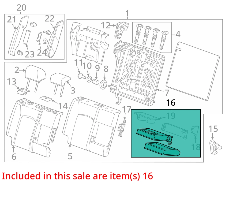 FITS 2012-2015 BUICK VERANO ARMREST 22831532 - NEW OEM 22831532 - Image 2 of 3