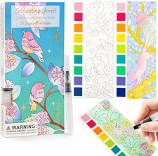 Watercolor Painting Books, Pocket Watercolor Painting Coloring Kit, Paint with W
