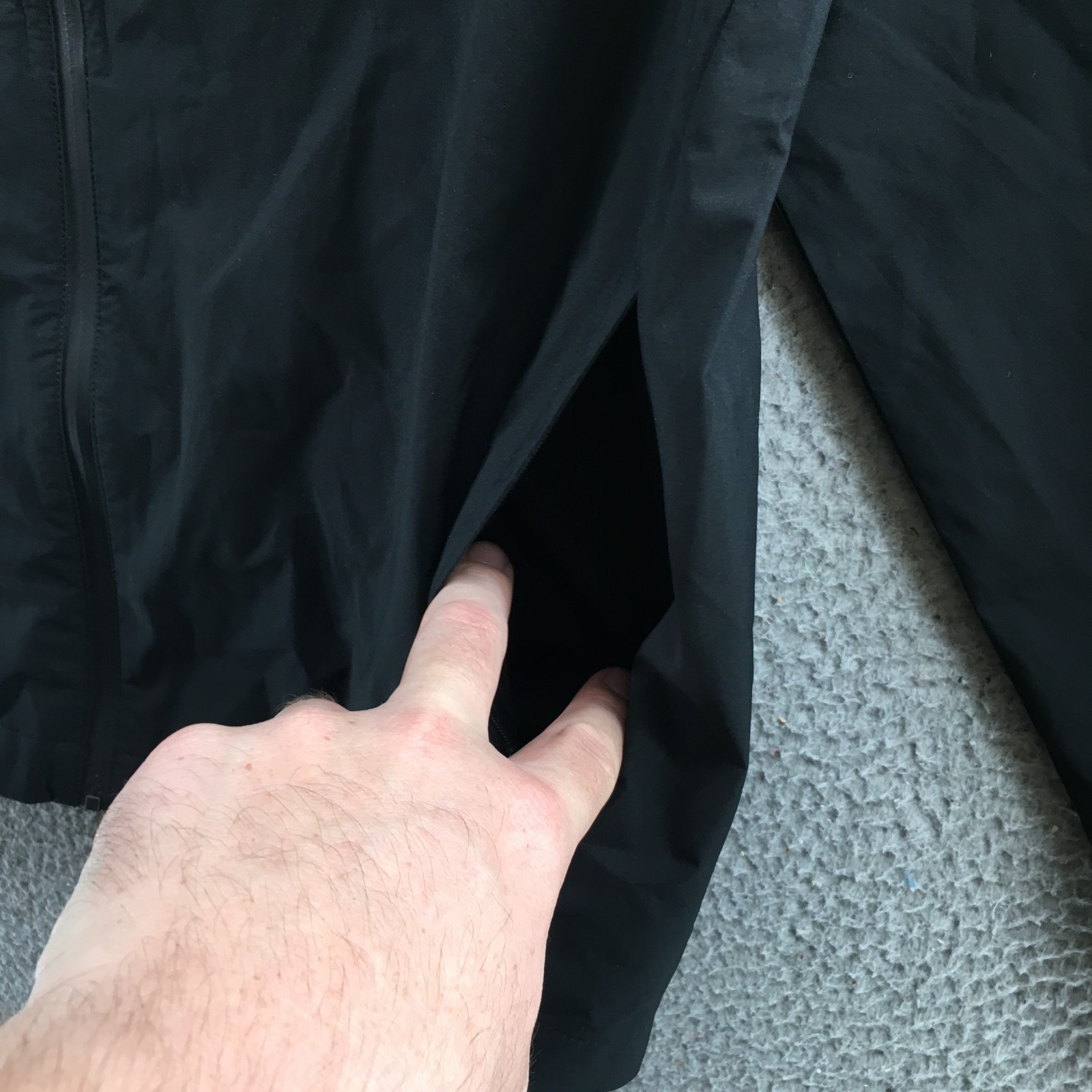 Fabletics Waterproof Rain Jacket Mens Medium Blac… - image 5