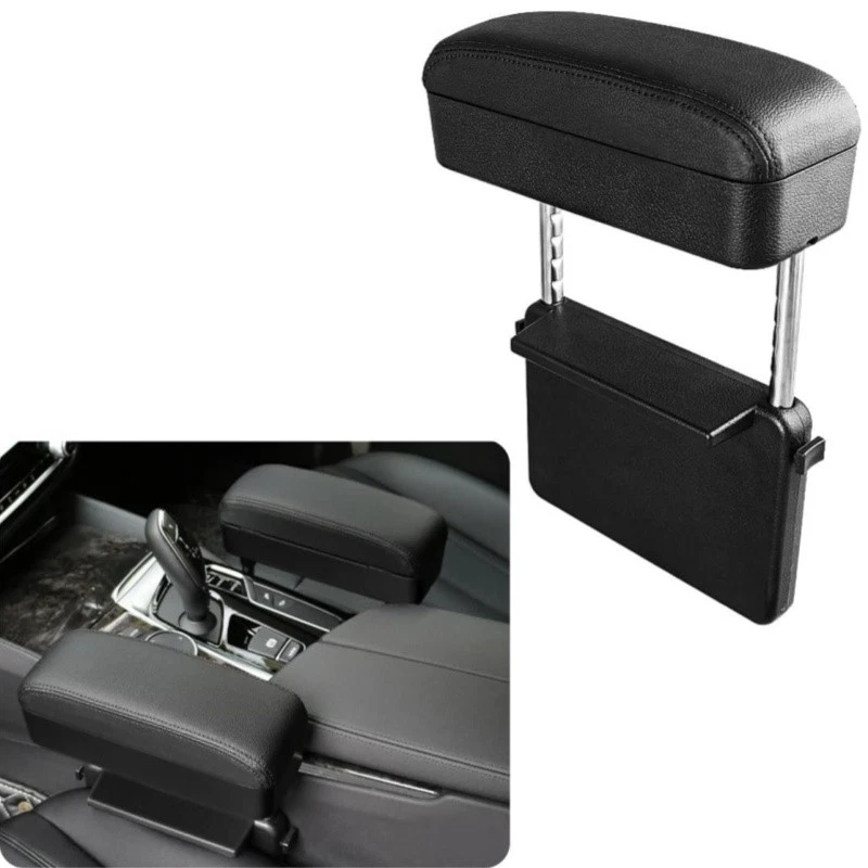 Car Armrest Storage Box Car Seat Gap Filler Organizer Wrist Support Adjustable - Image 3 of 4