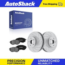 Front Drilled Slotted Brake Rotors Premium Ceramic Pads For 2015-2021 Subaru Wrx