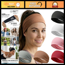 Wide Non-Slip Sweat-Wicking Headbands for Women - Perfect for Workouts Sports