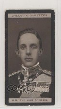 1908 Wills Portraits Of European Royalty Tobacco HM The King of Spain #47 h3a