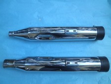 2017-25 Vance Hines Harley Titan 450 Chrome Black Slip On Exhaust Mufflers