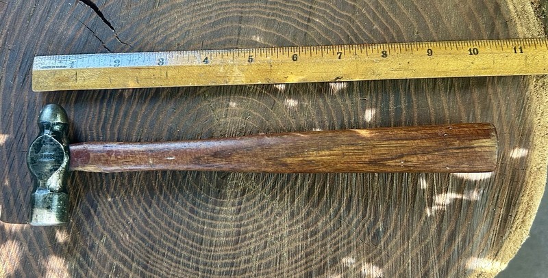 PLUMB #0369 4 oz Ball Peen Machinist Hammer Original Plumb Leader Hickory Handle