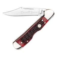 BOKER® Treebrand Copperhead Backlock Red Bone Classic EDC Pocket Knife 2.63" D2