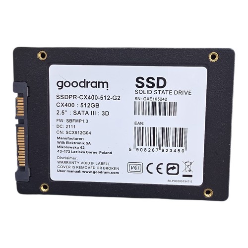 Goodram CX400 SSD 512GB 2.5 Zoll SATA III 3D NAND gebraucht