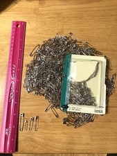 Dritz 200 Assorted Safety Pins 180 Nickel Plated Steel Sizes 1 2 Mixed Lot