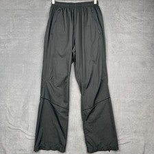 Vintage Nike Athletic Pants Black Nylon Zip Pocket Elastic Waist Mens Medium