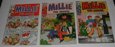 Millie the Model # 186 + 189 + 190....Good--Fine grade...1970--1971 comics--E