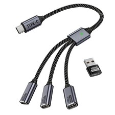 USB C Splitter 1 in 3 USB-C Out, USB Type C Splitter, USBC Male to Multi Type C