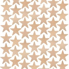 Wood Stars for Crafts, Wooden Stars Cutouts 1 Inch by 1" x 3/16" Pack of 50