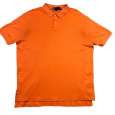 Polo Ralph Lauren Polo Shirt Mens XL Orange Classic Fit Short Sleeve Pony Logo